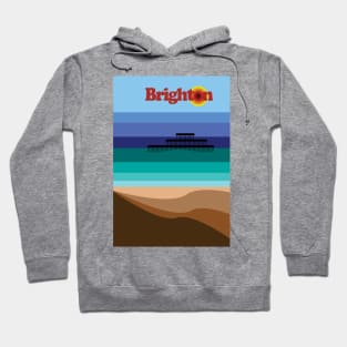 Brighton Beach and West Pier, Sussex Coast Art Hoodie